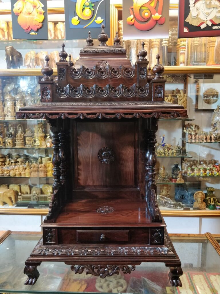 Traditional Rosewood Pooja Mantap